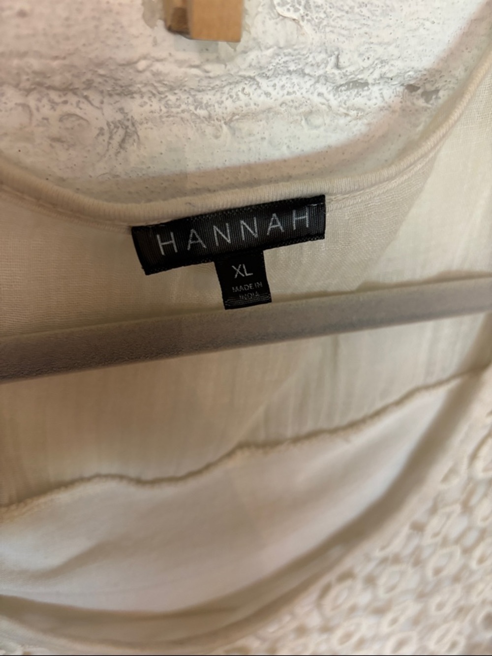 Hannah Cream Lace & Eyelet Overlay Tunic - Picture 2 of 5